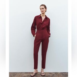 Zara Blue High Waist Front Pleats Trouser Size XS